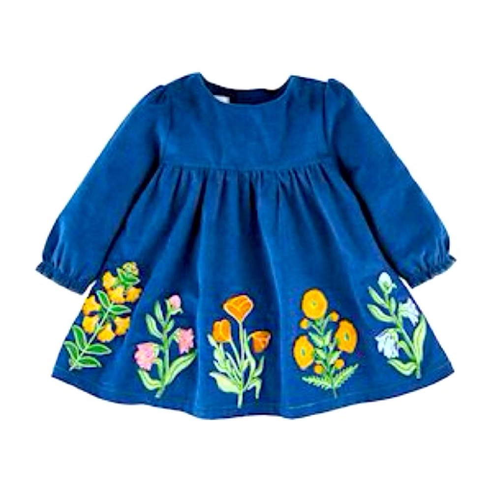 Navy corduroy dress